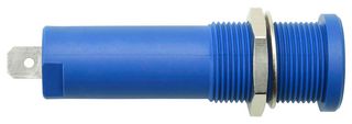 HSEB 3125 L NI / BL - Banana Test Connector, Jack, Panel Mount, 16 A, 1 kV, Nickel Plated Contacts, Blue - SCHUTZINGER