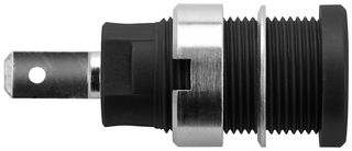 SEB 7077 NI / SW - Banana Test Connector, Jack, Panel Mount, 24 A, 1 kV, Nickel Plated Contacts, Black - SCHUTZINGER