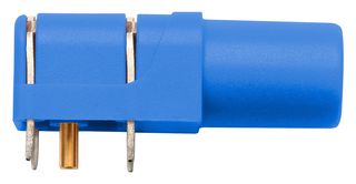 SWEB 8094 AU / BL - Banana Test Connector, Jack, PCB Mount, 24 A, 1 kV, Gold Plated Contacts, Blue - SCHUTZINGER