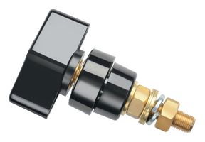 POL 102 / SW - Binding Post, 100 A, 1 kV, Panel Mount, Black - SCHUTZINGER