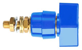 POL 631 / BL - Binding Post, 63 A, 1 kV, Panel Mount, Blue - SCHUTZINGER