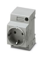 EO-CF/UT - Pin & Sleeve Connector, 16 A, 250 V, DIN Rail Mount, Socket, 2P, Grey - PHOENIX CONTACT