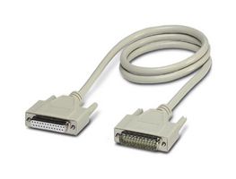 VS-25-DSUB-20-LI-5,0 - Computer Cable, D Subminiature Plug, 25 Way, D Subminiature Socket, 25 Way, 16.4 ft, 5 m, Grey - PHOENIX CONTACT