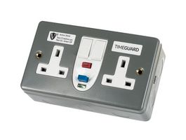 RCD07MAVN - Switch, Active, 2 Gang, 230 V, 13 A, 30 mA, 40 ms, UK, Valiance+ - TIMEGUARD