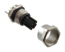 MSXS-08PFFR-SF7001 - Sensor Connector, M Series, M12, Female, 8 Positions, PCB Socket, Right Angle Panel Mount - AMPHENOL LTW