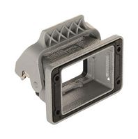 09300060392 - Heavy Duty Connector, 0, Base, Bulkhead Mount, Aluminium Body, 1 Lever, 6B - HARTING