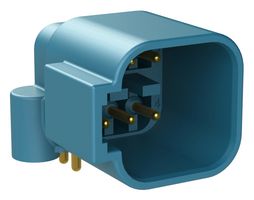 ATF13-6P2-BM31BLU - Automotive Connector, Board Lock AT Series, Right Angle Receptacle, 6 Contacts, PCB Pin - AMPHENOL SINE/TUCHEL