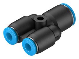 QSY-10-6 - Pneumatic Fitting, Push-In Y-Fitting, 14 bar, 10 mm, PBT (Polybutylene Terephthalate), QSY - FESTO