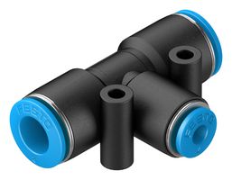 QST-8-4 - Pneumatic Fitting, Push-In T-Fitting, 14 bar, 8 mm, PBT (Polybutylene Terephthalate), QST - FESTO