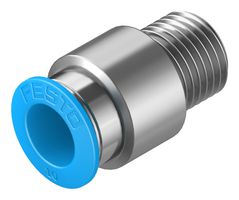 QS-1/4-10-I - Pneumatic Fitting, Push-In Fitting, R1/4, 14 bar, 10 mm, Brass, QS - FESTO