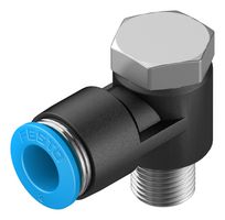 QSLV-1/8-8 - Pneumatic Fitting, Push-In L-Fitting, R1/8, 14 bar, 8 mm, PBT (Polybutylene Terephthalate), QSLV - FESTO