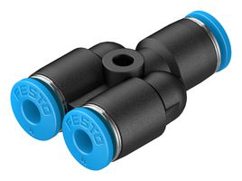 153148 - Pneumatic Fitting, Push-In Y-Fitting, 14 bar, 4 mm, PBT (Polybutylene Terephthalate), QSY - FESTO