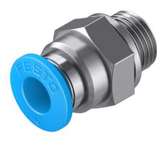 QS-G1/8-6 - Pneumatic Fitting, Push-In Fitting, G1/8, 14 bar, 6 mm, Brass, QS - FESTO