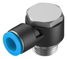 QSLV-G1/2-12 - Pneumatic Fitting, Push-In L-Fitting, G1/2, 14 bar, 12 mm, PBT (Polybutylene Terephthalate), QSLV - FESTO