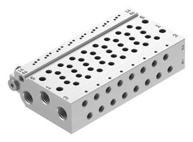 VABM-L1-10W-G18-8 - Manifold Rail, 8 Outlet, G1/8, M5, VABM Series, VUVG-B10 Solenoid/B10 M5 Sub-Base Valves - FESTO