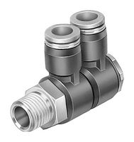 QSLV2-1/4-6 - Pneumatic Fitting, Multiple Distributor, R1/4, 14 bar, 6 mm, PBT (Polybutylene Terephthalate) - FESTO
