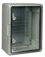 DED015 - IP65 ABS Wall Mount Enclosure with Transparent Door - 400x300x220mm - HYLEC