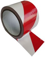 MP005222 - Tape, PVC, 70 mm x 22 m, White, Red - MULTICOMP PRO