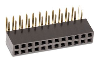 613022243121 - PCB Receptacle, Board-to-Board, 2.54 mm, 2 Rows, 22 Contacts, Through Hole Mount Right Angle - WURTH ELEKTRONIK