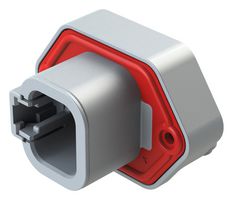 ATP13-4P-BM03GRY - Automotive Connector, Grey, BoardLock ATP Series, Right Angle Receptacle, 4 Contacts, PCB Pin - AMPHENOL SINE/TUCHEL