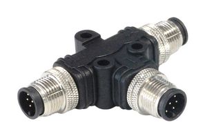 PXPPVC08TSFF04AFBBFB - Sensor Splitter, T - Style, Panel Mount, 4 Position M8 Receptacle, 2 x 4 Position M8 Receptacle - BULGIN LIMITED