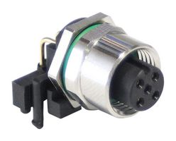 PXMBNI12RAF04APCM12 - Sensor Connector, PXM Series, M12, Female, 4 Positions, PCB Socket, Right Angle Panel Mount - BULGIN LIMITED