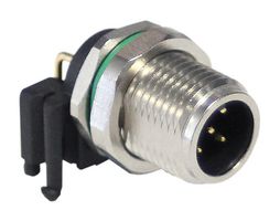 PXMBNI12RAM05APCM12 - Sensor Connector, PXM Series, M12, Male, 5 Positions, PCB Pin, Right Angle Panel Mount - BULGIN LIMITED