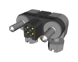 MHDAS2M004YCE11 - Pin Header, Board-to-Board, 1.27 mm, 2 Rows, 4 Contacts, Through Hole Right Angle, MHDAS - AMPHENOL SOCAPEX