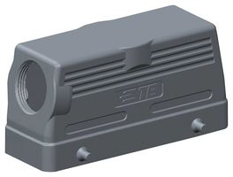 T1210240125-000 - Heavy Duty Connector, M25, Hood, Side Entry, Aluminium Alloy Body, 2 Lever, H24B - TE CONNECTIVITY
