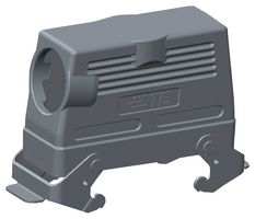 T1270242129-000 - Heavy Duty Connector, Hood, Side Entry, Aluminium Alloy Body, 2 Lever, H24B - TE CONNECTIVITY