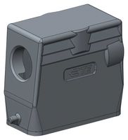 T1319100220-000 - Heavy Duty Connector, Hood, Side Entry, Aluminium Alloy Body, 1 Lever - TE CONNECTIVITY