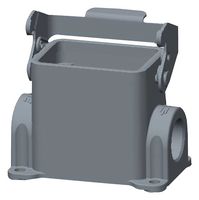 T1610063116-000 - Heavy Duty Connector, Base, Bulkhead Mount, Side Entry, Aluminium Alloy Body, 1 Lever - TE CONNECTIVITY