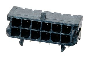 43045-1202 - Pin Header, Power, 3 mm, 2 Rows, 12 Contacts, Through Hole Right Angle - MOLEX