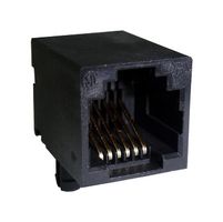 RJE0166002 - Modular Connector, Modular Jack, 1 x 2 (Ganged), 6P6C, Panel Mount, Through Hole Mount - AMPHENOL COMMUNICATIONS SOLUTIONS