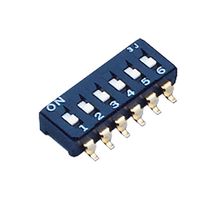 CFS-0601TA - DIP / SIP Switch, 6 Circuits, Slide, Surface Mount, 6PST-NO, 6 V, 100 mA - NIDEC COPAL ELECTRONICS
