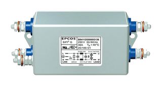 B84112G0000B080 - Power Line Filter, General Purpose, 250 V, 8 A, Single Phase, 1 Stage, Chassis Mount - EPCOS