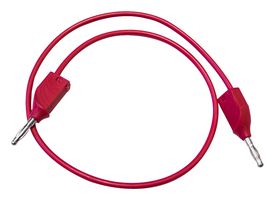 BU-2929-M-20-2 - Banana Test Lead, 4mm Stackable Banana Plug, 4mm Stackable Banana Plug, 20 ", 508 mm, Red, 20 A - MUELLER ELECTRIC