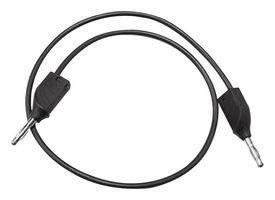 BU-2929-M-39-0 - Banana Test Lead, 4mm Stackable Banana Plug, 4mm Stackable Banana Plug, 39 ", 990.6 mm, Black - MUELLER ELECTRIC