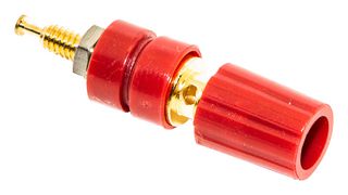 BU-P3770-2 - Binding Post, 15 A, 2500 Vrms, Gold Plated Contacts, Panel Mount, Red - MUELLER ELECTRIC