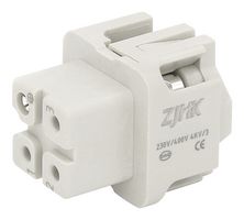 MP009514 - Heavy Duty Connector, MP-HA INSERTS, Insert, 3+PE Contacts, 3A, Receptacle, Screw Socket - MULTICOMP PRO