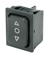 1839.1407 - Rocker Switch, Momentary, DPDT, Non Illuminated, Panel Mount, Black, 1830 Series - MARQUARDT