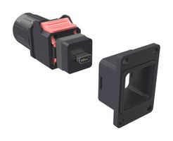 NDHN6G2 - Modular Connector, 28-26AWG IDC, IX Type A Plug, 1 x 1 (Port), 10P10C, Cat6a, IP67, Panel Mount - AMPHENOL COMMUNICATIONS SOLUTIONS