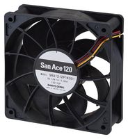 9RA1212P1K001 - DC Axial Fan, 12 V, Square, 120 mm, 38 mm, 158 CFM - SANYO DENKI