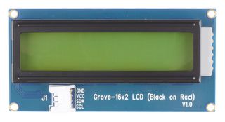 104020112 - LCD Board, Cable, 16x2, Black on Red, Arduino, Raspberry Pi & ArduPy Board - SEEED STUDIO