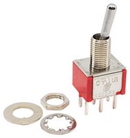 100DP1T1B1M2QEH - Toggle Switch, On-On, DPDT, Non Illuminated, Through Hole, 5 A - E-SWITCH