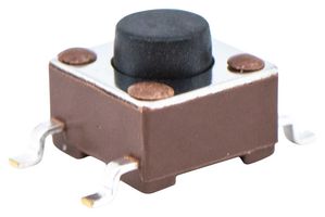 TL3301AF160QG - Tactile Switch, TL3301 Series, Top Actuated, Surface Mount, Round Button, 160 gf, 50mA at 12VDC - E-SWITCH