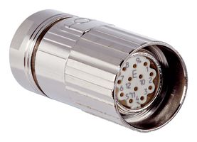 DOS-2312-G - Sensor Connector, M23, Female, 12 Positions, Solder Socket, Straight Cable Mount - SICK