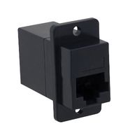 ECF5048SK-BK - In-Line Adapter, RJ45, RJ45, Adaptor, In-Line, Jack, 8 Ways - L-COM