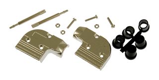 SDRA9AG - D Sub Backshell, DE, 90°, Zinc Body - L-COM