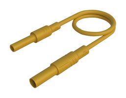 934044103 - Banana Test Lead, 4mm Banana Plug, Shrouded, 4mm Banana Socket, Shrouded, 9.9 ", 250 mm, Yellow - HIRSCHMANN TEST AND MEASUREMENT
